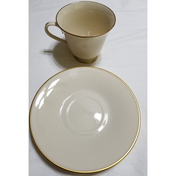 LENOX HAYWORTH CHINA IVORY WITH GOLD TRIM CUP & SAUCER - Picture 4 of 6